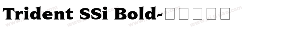 Trident SSi Bold字体转换
